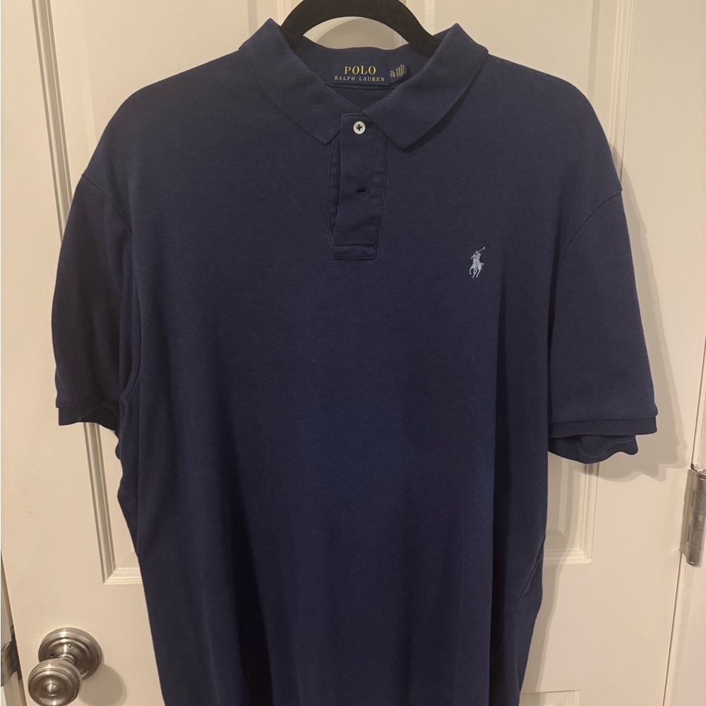 Polo by Ralph Lauren Men's Navy Blue Polo Shirt XL